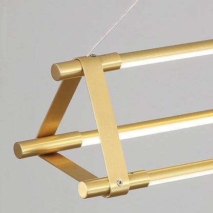 Suspension Moderne en Laiton Long Bar Linéaire LED, Or