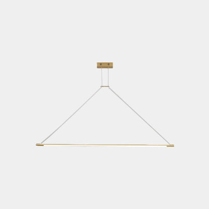 Suspension Moderne en Laiton Long Bar Linéaire LED, Or