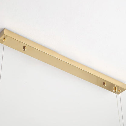 Suspension Moderne Salle à Manger Linéaire Cristal LED