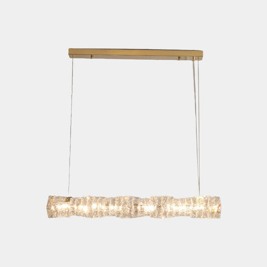 Suspension Moderne Salle à Manger Linéaire Cristal LED