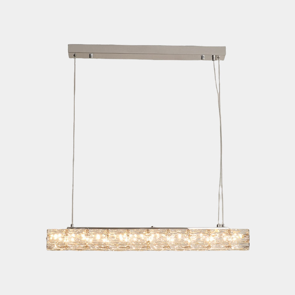 Suspension Moderne Salle à Manger Linéaire Cristal LED