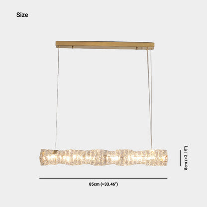 Suspension Moderne Salle à Manger Linéaire Cristal LED