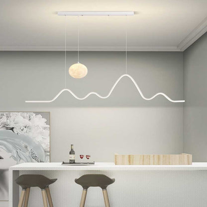 Suspension Nordic Décorative Lune et Vague LED, 3 Couleurs