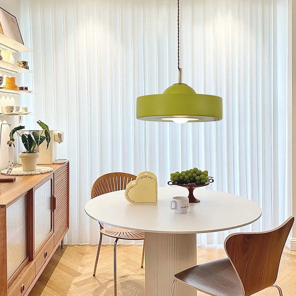 Suspension Nordic Cream Ronde Résine, 5 Couleurs