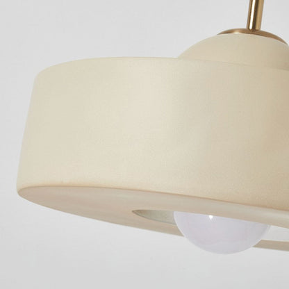 Suspension Nordic Cream Ronde Résine, 5 Couleurs