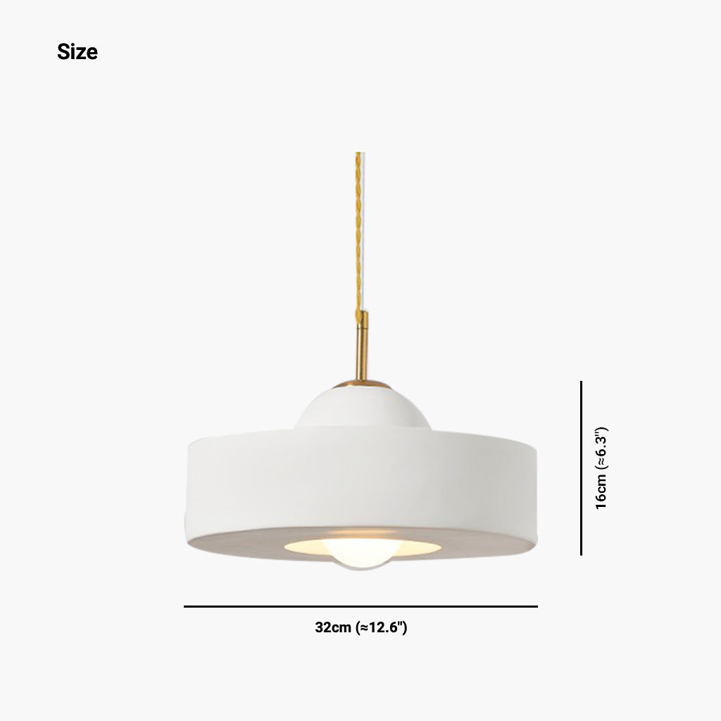 Suspension Nordic Cream Ronde Résine, 5 Couleurs