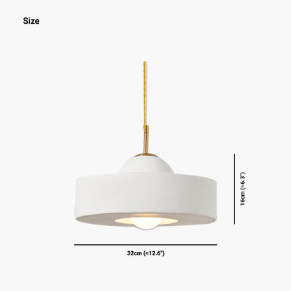 Suspension Nordic Cream Ronde Résine, 5 Couleurs