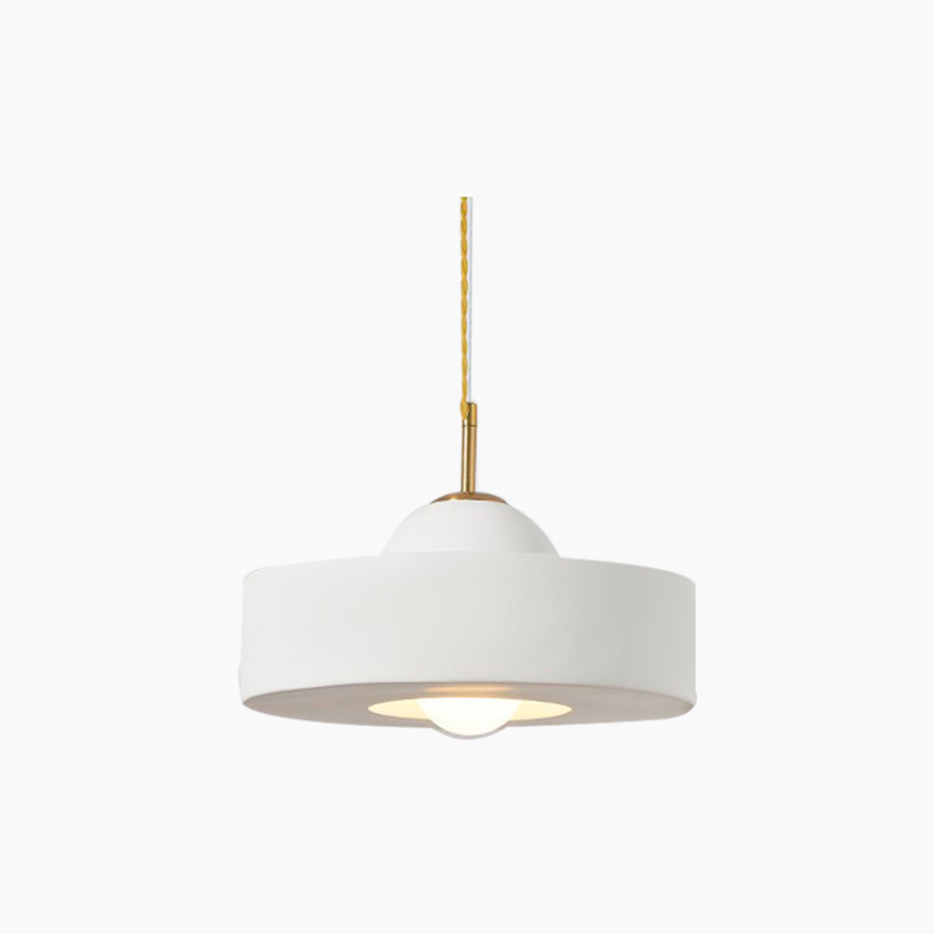 Suspension Nordic Cream Ronde Résine, 5 Couleurs