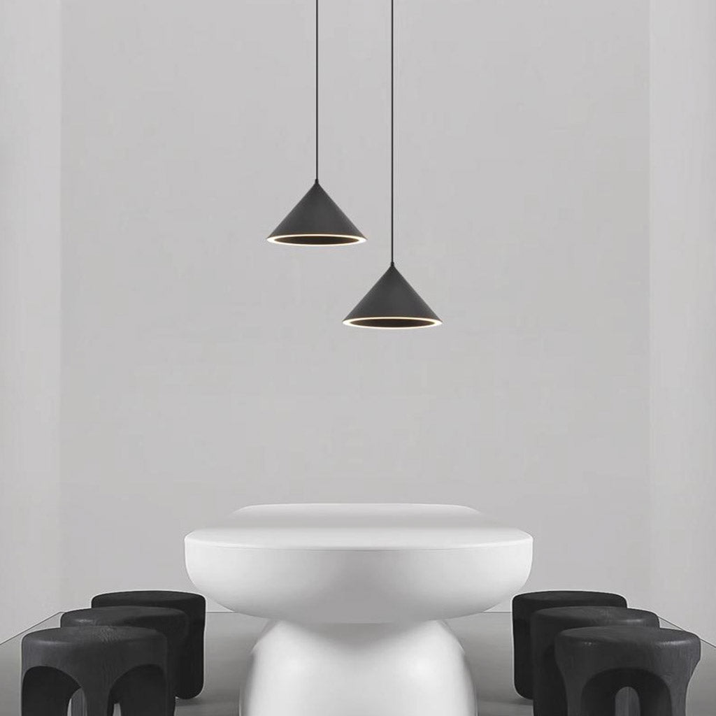 Suspension Nordique Simple Cône LED Multicolore