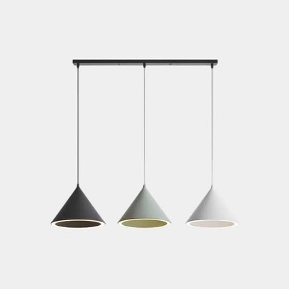 Suspension Nordique Simple Cône LED Multicolore