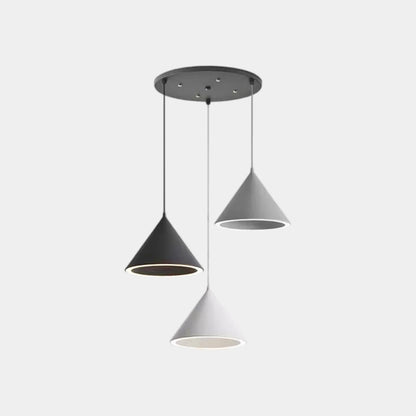 Suspension Nordique Simple Cône LED Multicolore