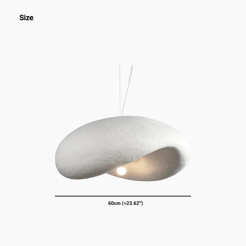 Suspension Simple Wabi-Sabi Fait Main, Blanc