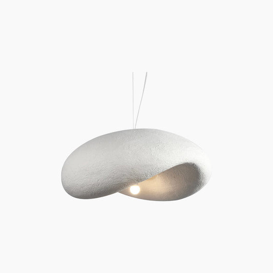 Suspension Simple Wabi-Sabi Fait Main, Blanc