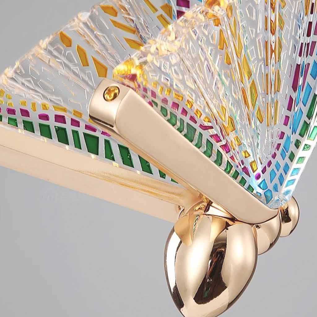 Suspension légère petite moderne en acrylique doré papillon LED