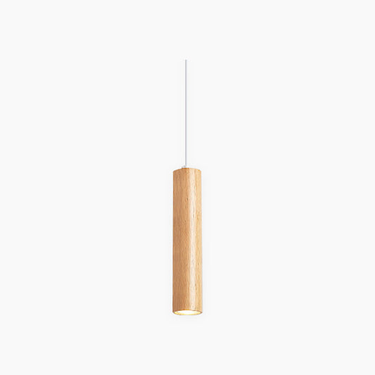 Suspension Spotlight Unique Tube Cylindrique, Bois
