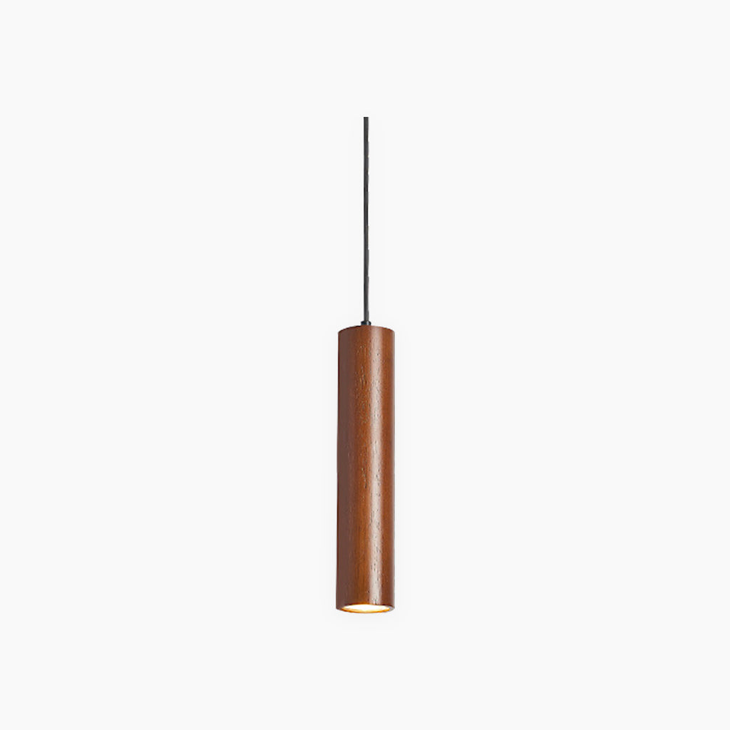 Suspension Spotlight Unique Tube Cylindrique, Bois