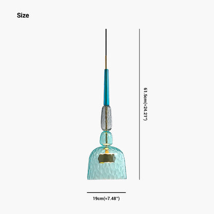 Suspension scandinave en vitrail coloré