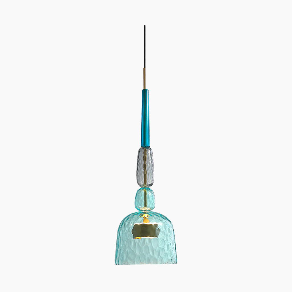 Suspension scandinave en vitrail coloré