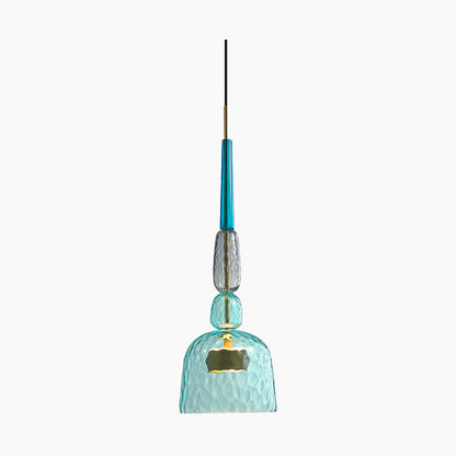 Suspension scandinave en vitrail coloré