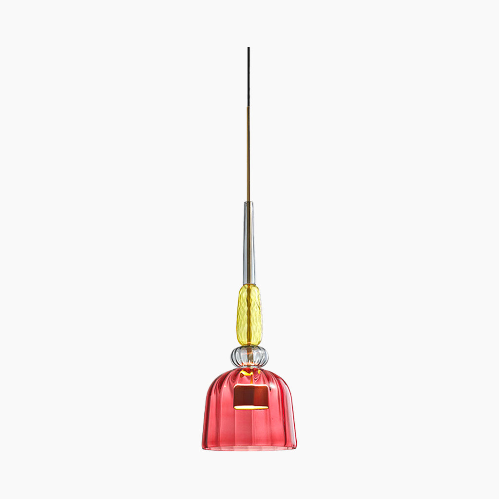 Suspension scandinave en vitrail coloré
