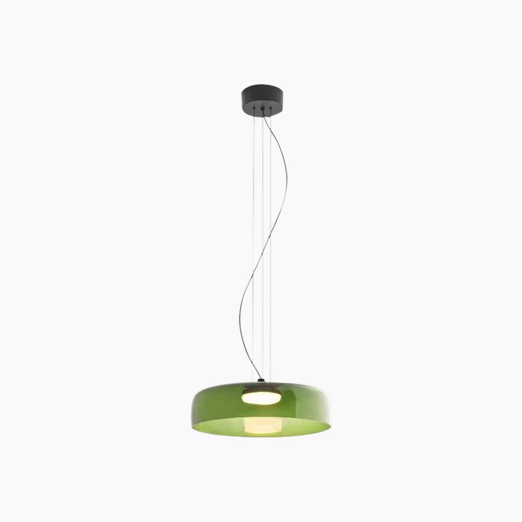 Suspension Scandinave en verre coloré LED