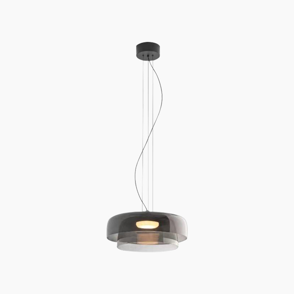 Suspension Scandinave en verre coloré LED