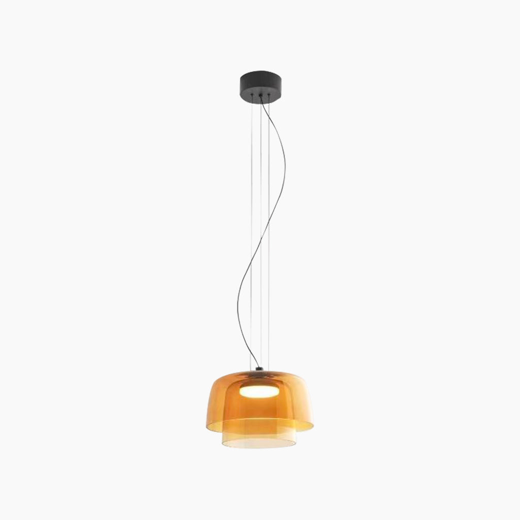 Suspension Scandinave en verre coloré LED