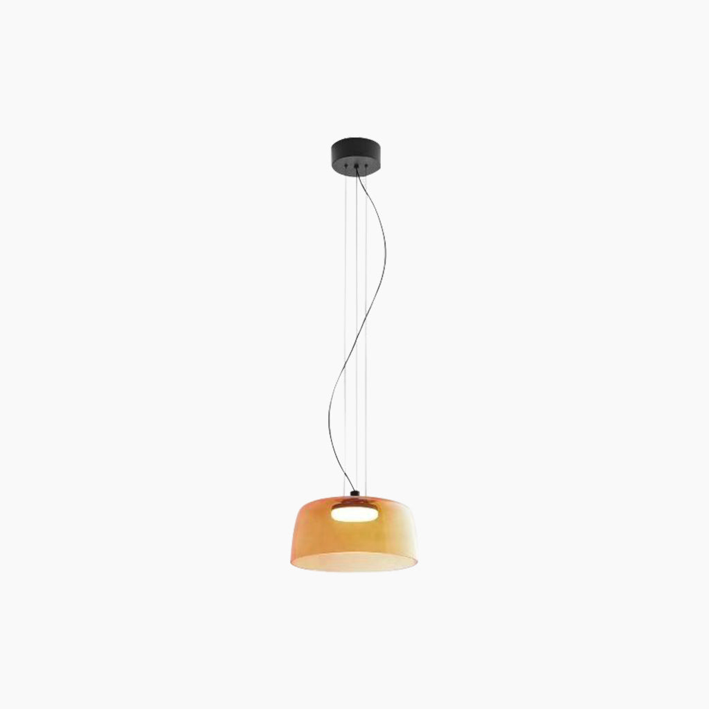 Suspension Scandinave en verre coloré LED