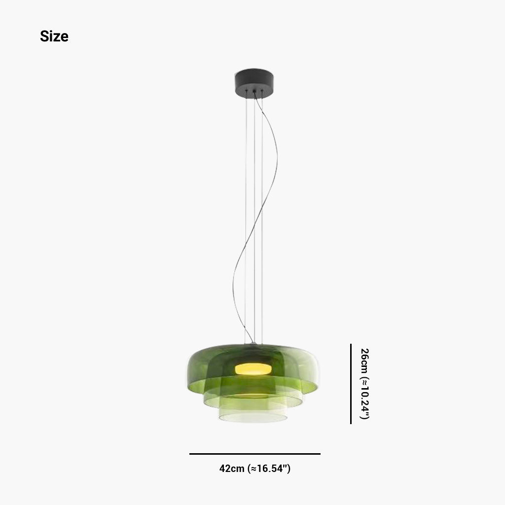 Suspension Scandinave en verre coloré LED