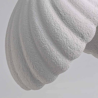 Suspension Unique Japonaise Wabi-Sabi en Ciment, Blanc