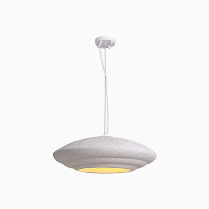 Suspension Unique Japonaise Wabi-Sabi en Ciment, Blanc