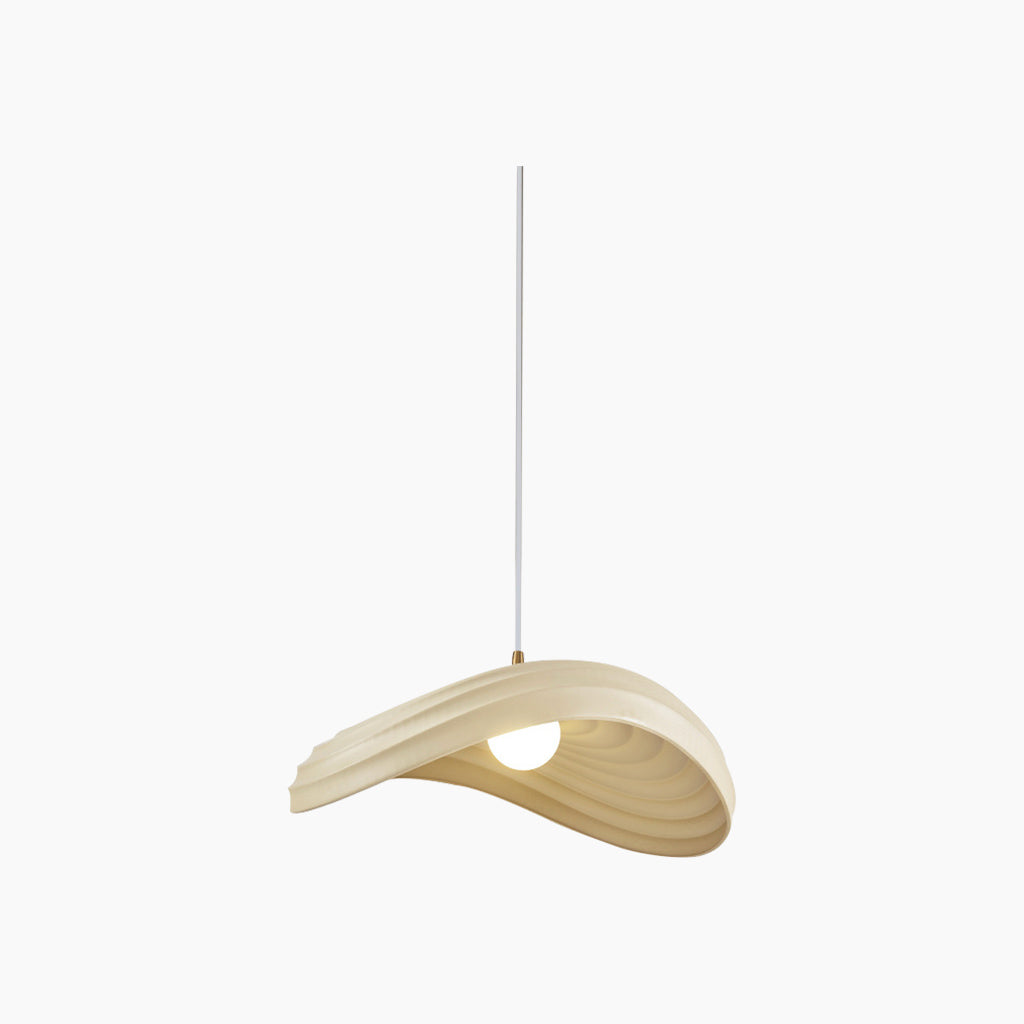 Suspension Unique Wabi-Sabi Couleur Crème, Résine
