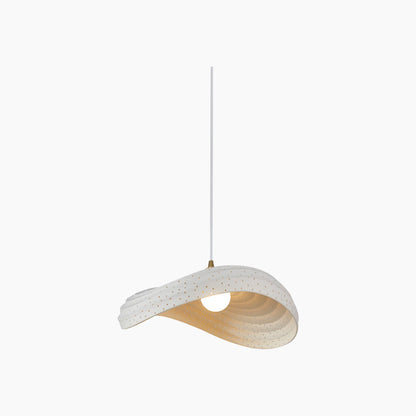Suspension Unique Wabi-Sabi Couleur Crème, Résine