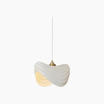 Suspension Unique Wabi-Sabi Couleur Crème, Résine