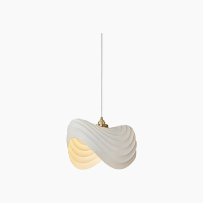 Suspension Unique Wabi-Sabi Couleur Crème, Résine