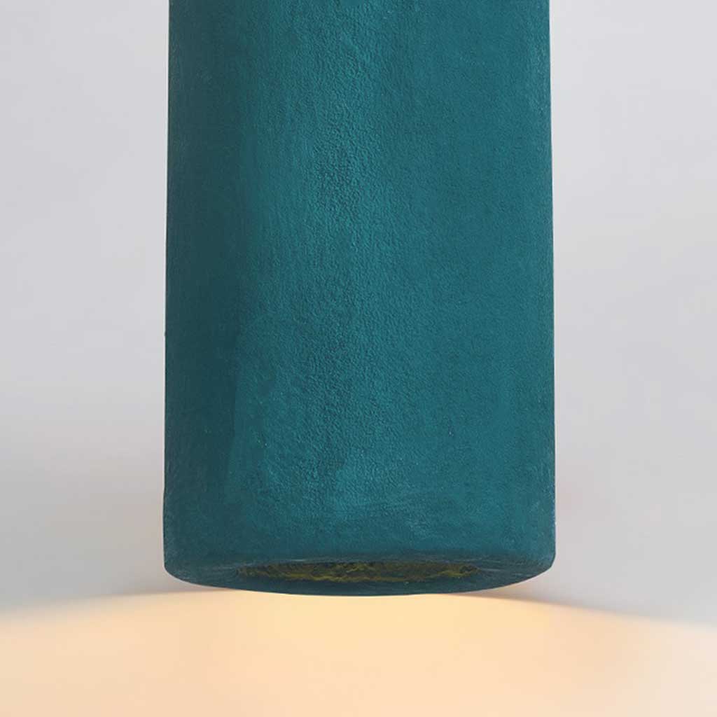 Suspension Minimaliste Wabi-Sabi Bouteille, Vert Foncé