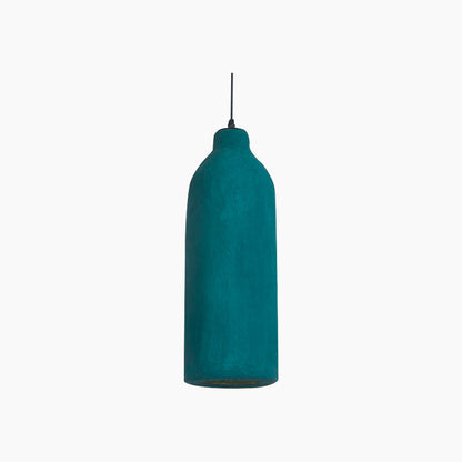 Suspension Minimaliste Wabi-Sabi Bouteille, Vert Foncé