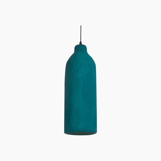 Suspension Minimaliste Wabi-Sabi Bouteille, Vert Foncé
