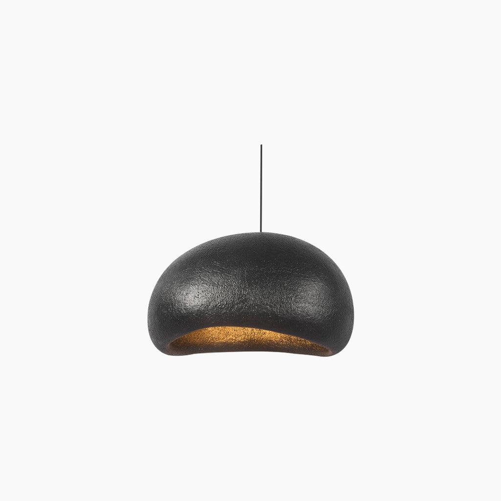 Suspension Japonaise Wabi-Sabi Cloud, Métal Argent/Noir