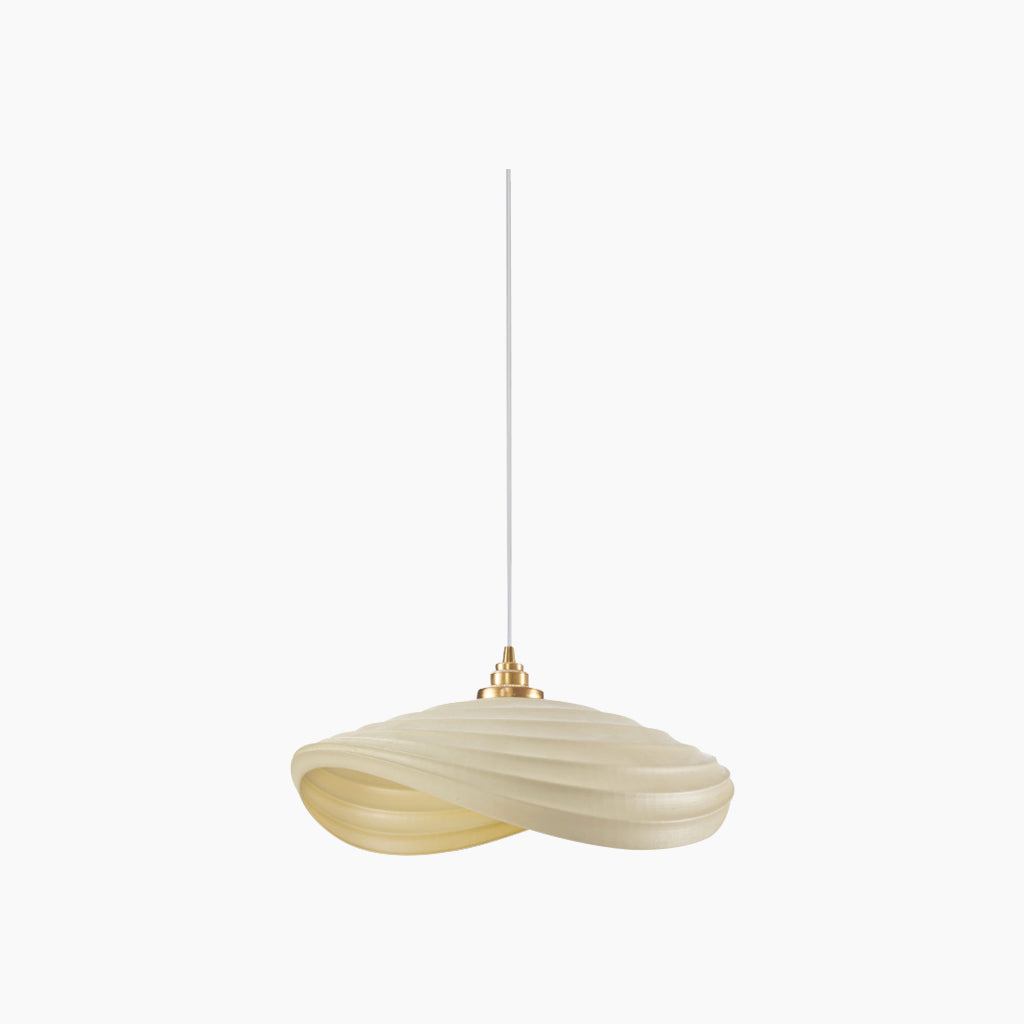 Suspension Unique Wabi-Sabi Couleur Crème, Résine