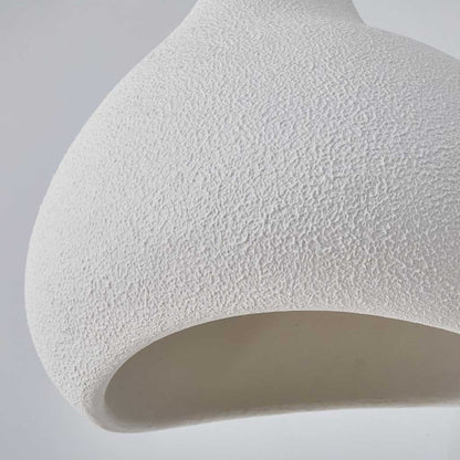Suspension japonaise Wabi-Sabi forme irrégulière, blanc/beige