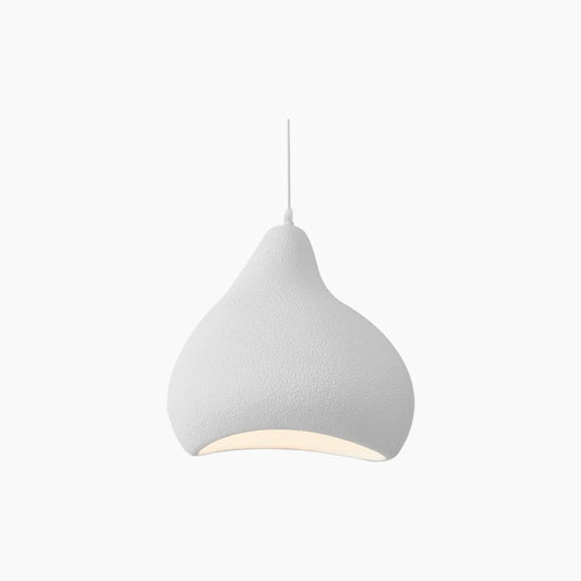 Suspension japonaise Wabi-Sabi forme irrégulière, blanc/beige