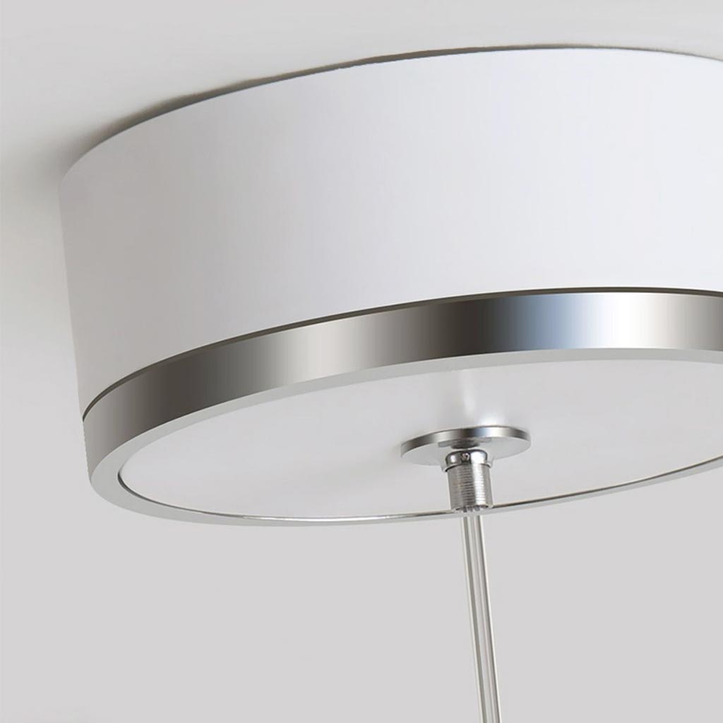 Suspension Minimaliste Blanche Tube de Pipeline LED