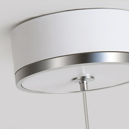 Suspension Minimaliste Blanche Tube de Pipeline LED