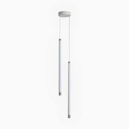 Suspension Minimaliste Blanche Tube de Pipeline LED
