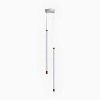 Suspension Minimaliste Blanche Tube de Pipeline LED
