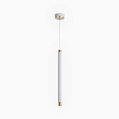 Suspension Minimaliste Blanche Tube de Pipeline LED