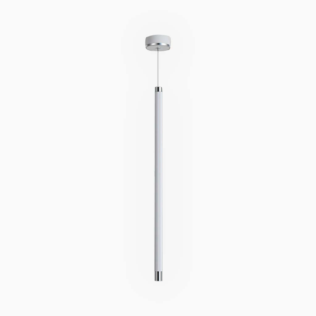 Suspension Minimaliste Blanche Tube de Pipeline LED