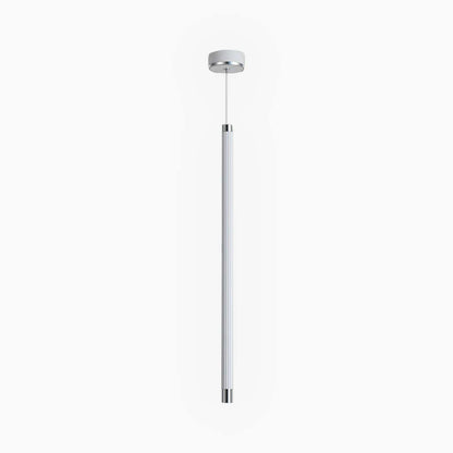 Suspension Minimaliste Blanche Tube de Pipeline LED