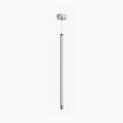 Suspension Minimaliste Blanche Tube de Pipeline LED